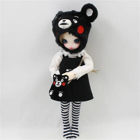 clothes for 1 6 bjd doll kumamon outfit bag hat dress shirt stocking not for blyth icy forturn