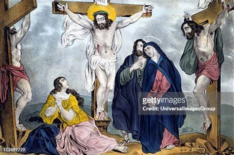 Christ On The Cross Between The Two Thieves Photos And Premium High Res Pictures Getty Images