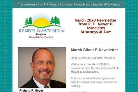 March Newsletter Now Available R F Meyer And Associates Elder Law