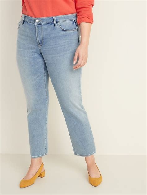Old Navy Mid Rise Power Slim Straight Plus Size Jeans