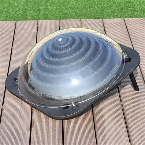 Black Outdoor Solar Powered Dome Swimming Pool Water Heater Us Stock Ebay