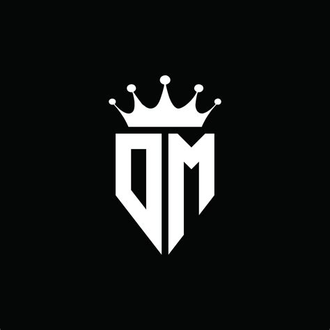 Dm Logo Monograma Emblema Estilo Con Plantilla De Diseño De Forma De