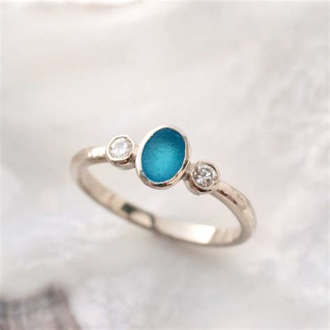 Sea Glass And Engagement Rings — Glasswing Jewellery Sea Glass And Ethical Gemstone Jewellery