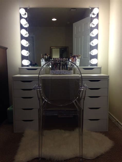Vanity Mirror With Lights Ideas DIY Or BUY For Amour Makeup Room Ikea Vanity Diy Vanity