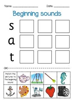 Each day your child will learn a new letter sound and an action to represent these sounds. Jolly Phonics first group Beginning sounds worksheet by Miss A | TpT