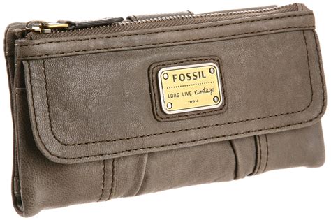 Fossil Emory Clutch Wallet In Gray Ash Grey Lyst