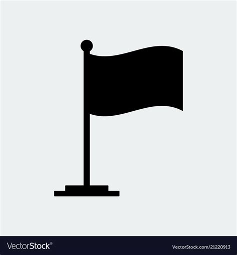 Black Flag Icon Flag Stand Royalty Free Vector Image