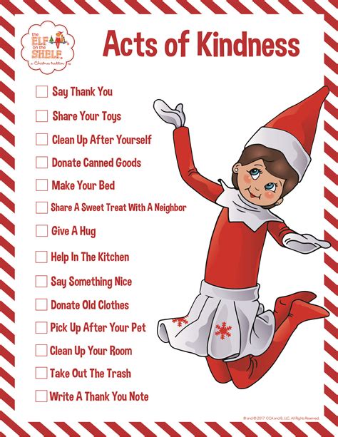 If a little one in your life has been especially good this year, why not surprise them with one of our free printable official nice certificates from santa? Random Acts of Kindness List for Kids | Printable ...