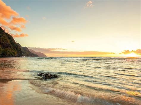 Beautiful Calm Beach In Hawaii Free Desktop Backgrounds