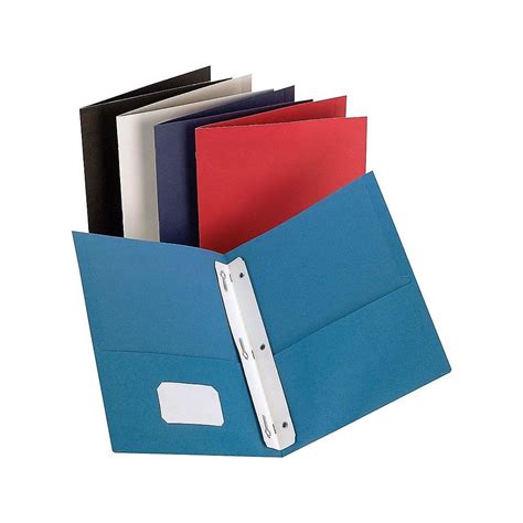 Staples 2 Pocket Folder With Fasteners Assorted 905754