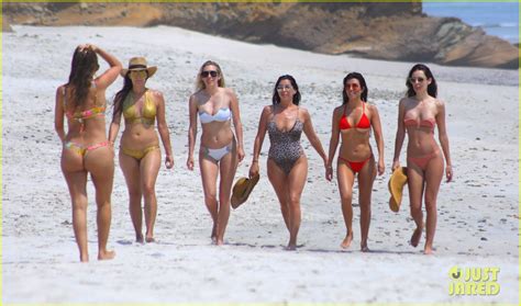 Kim And Kourtney Kardashian Wear Tiny Bikinis On The Beach In Mexico