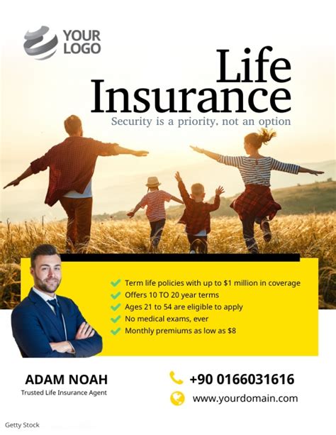 Design Created With Postermywall Life Insurance Facts Life Insurance