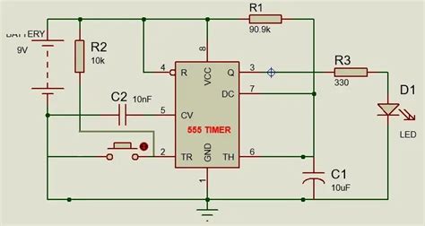 What Is A 555 Timer Ic Using 555 Timer Ic For Monostable Circuit Ettron