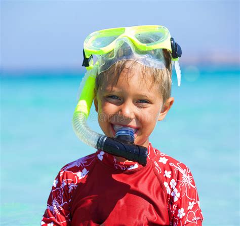 Boy Snorkeling Stock Image Image Of Lifestyle Cheerful 51943677