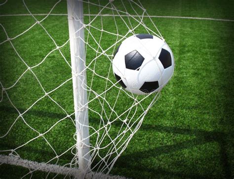Soccer Ball In Goal Stock Image Image Of League Crash 31694563