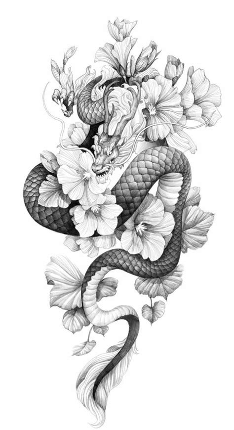 Drawing a chinese dragon is not just some dragon drawing. Pin by bettyh on Tatuaggio Fiori | Dragon sleeve tattoos ...