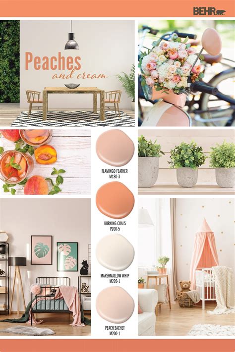 Peaches And Cream Color Palette Colorfully Behr Peach Rooms Peach