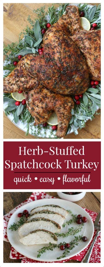 Herb Stuffed Roasted Spatchcock Turkey The Nourishing Home