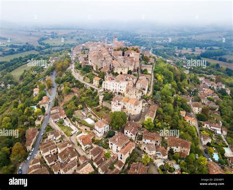 Aerial View Of Cordes Sur Ciel Labelled The Most Beautiful Villages Of