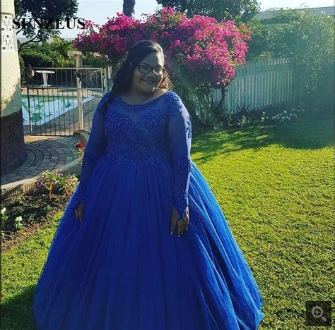 Custom Made Plus Size Royal Blue Puffy Ball Gown Prom Dress Long