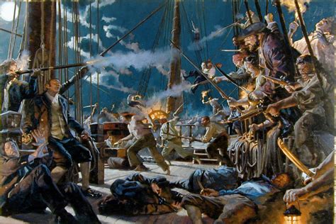 Pirate Ship Battle Painting