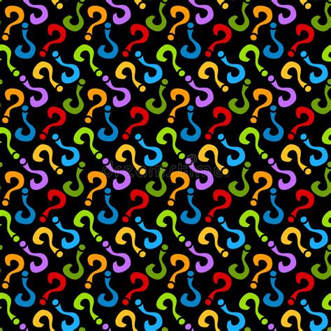Colorful Question Mark Seamless Background Stock Illustration