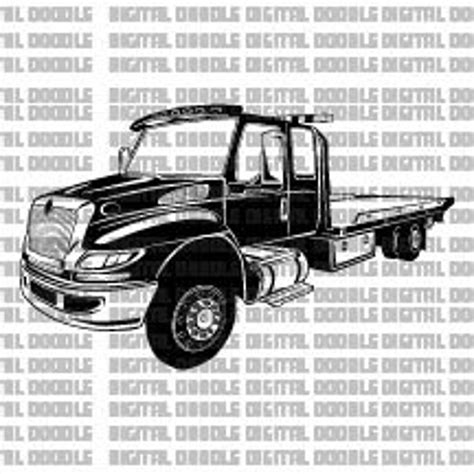 International Tow Truck Svg Rollback Svg Wrecker Clip Art Etsy