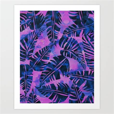 Lani Kai Leaf Purple Art Print By Schatzi Brown Society6