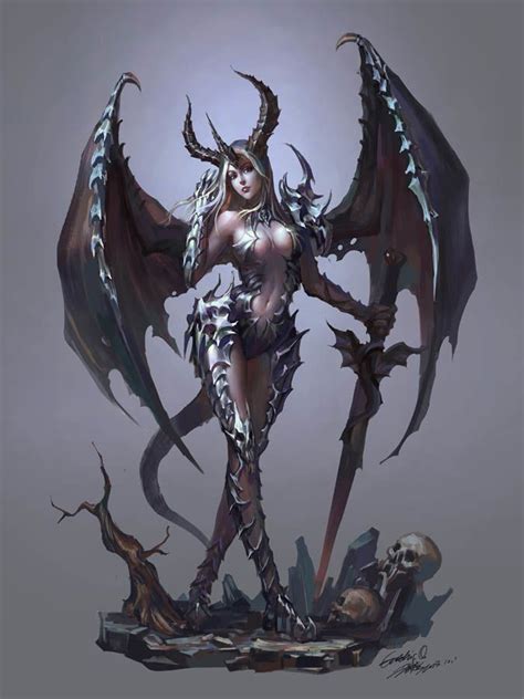 Drawcrowd Fantasy Demon Fantasy Art Women Demon Art