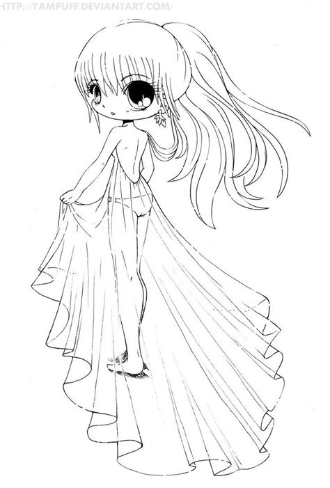 Anime Chibi Coloring Page By Yampuff Page For All Ages Coloring Home