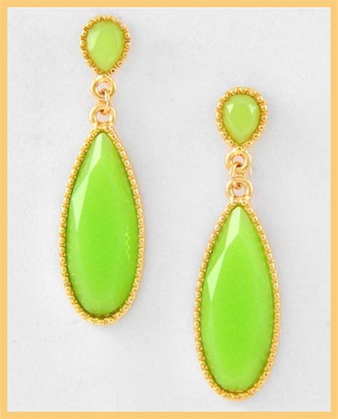 Lime Green Dangle Earrings Earrings Green Earrings Lime Green