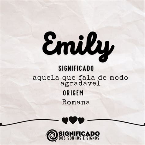 Significado De Emily Significado De Emily Nombres Significados De Los