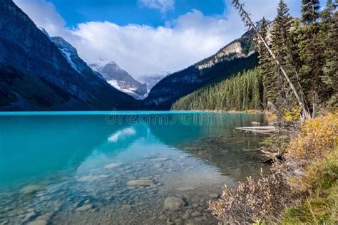 Turquoise Lake Louise In The Canadian Rockies Stock Photo Image Of