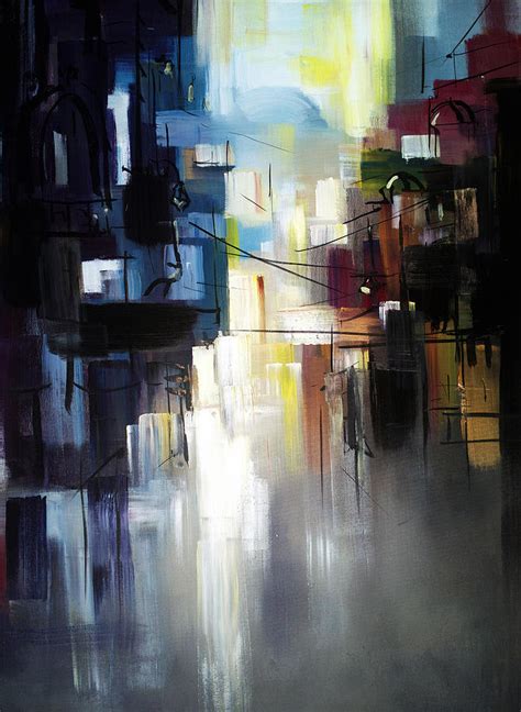 Abstract City Landscape Painting By Zlatko Music Fine Art America