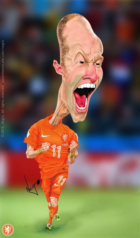 Caricature Arjen Robben Netherlands Funny Caricatures Caricature Funny
