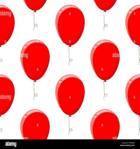 Red Balloons Seamless Pattern Stock Vector Image And Art Alamy