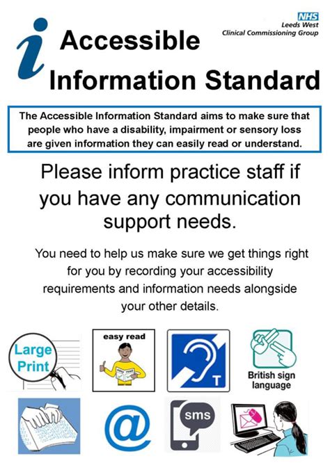 Accessible Information Standard Chevin Medical Practice
