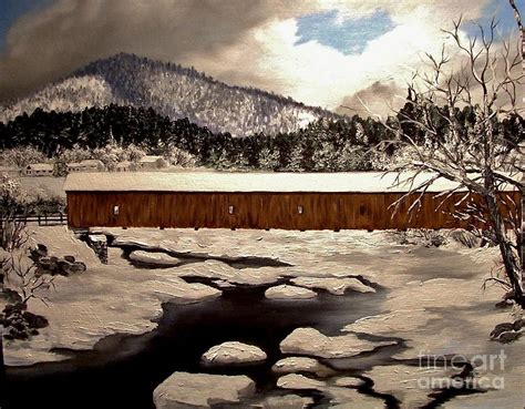 Jay Covered Bridge Painting By Peggy Miller