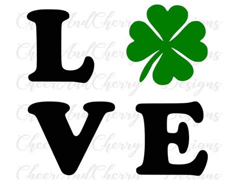 St Patricks Day Svg Love Svg Shamrock Svg Lucky Svg For St Etsy
