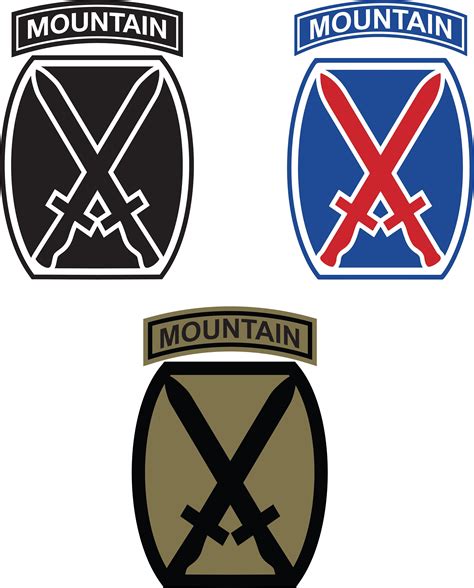 10th Mountain Division Logos Patch Digital Download Etsy