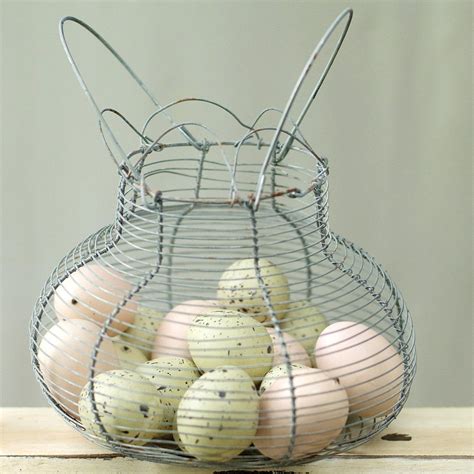 Vintage Wire Egg Basket Wire Egg Basket Egg Basket Eggs In A Basket