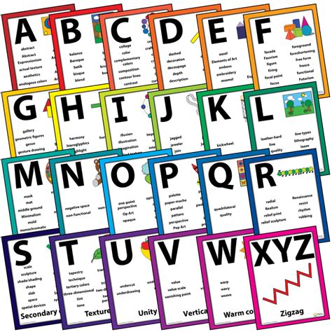 The Artists Alphabet Art Vocabulary Word Wall Resources