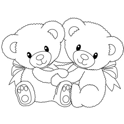 There are 824 bear coloring page for sale on etsy, and they cost 29.05 nok on average. Twin-Teddy-Bear-Coloring-Pages
