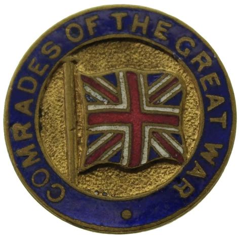 Ww1 Old Comrades Of The Great War Bef Veterans Lapel Badge