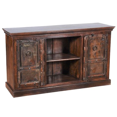 Reclaimed Solid Wood Media And Sideboard Cabinet Far Pavilions