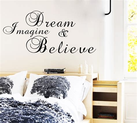 Dream Imagine Believe Inspiration Love T Art Vinyl Wall Sticker Decal Decor Quote Lettering