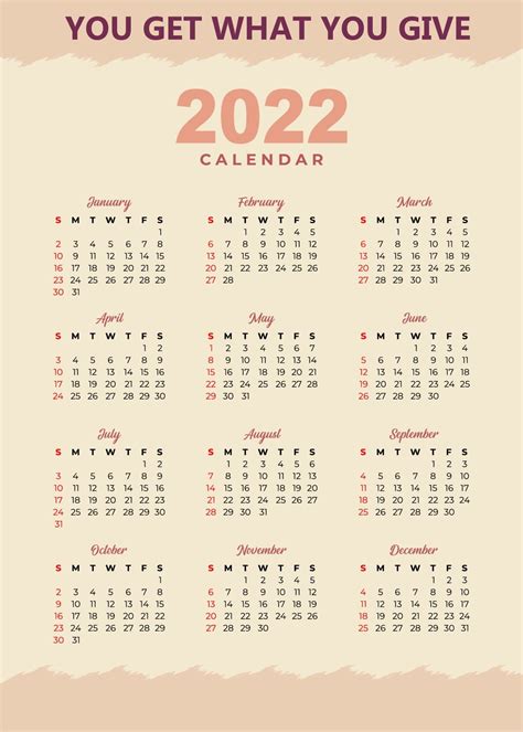 Inspirational 2022 Calendar With Quotes And Sayings Download In 2021