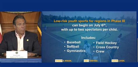 Cuomo Some Low Risk Youth Sports Allowed July 6 What Can Start