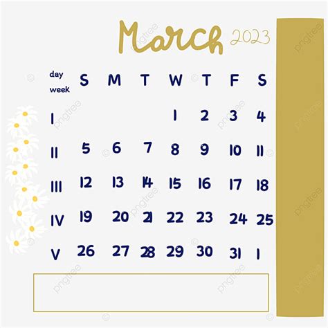 March 2023 Calendar Hd Transparent March 2023 Calendar 2023 Calendar