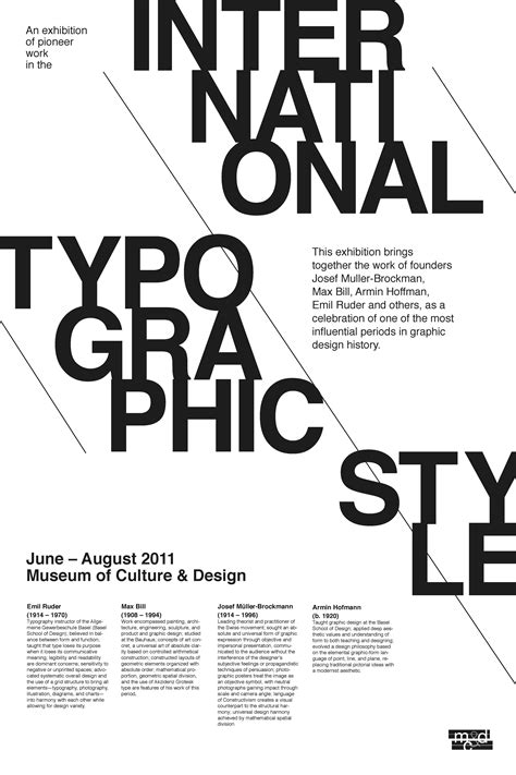 International Typographic Style Typographic Layout Typography Poster